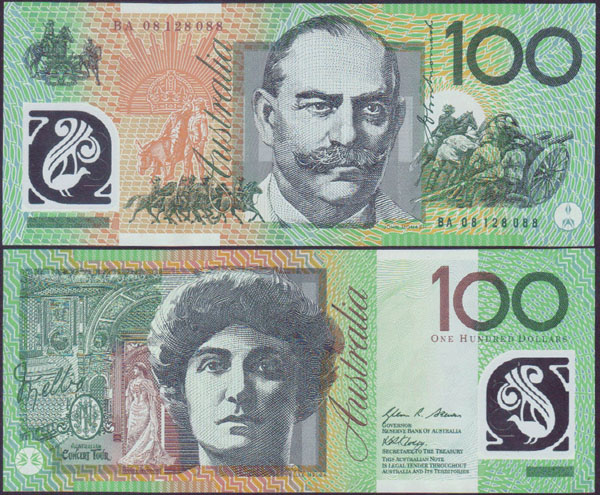 2008 Australia $100 (Stevens/Henry) Unc L000212